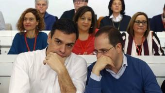 Sánchez i Luena, durant el Comitè Federal del PSOE d'aquest dissabte EFE