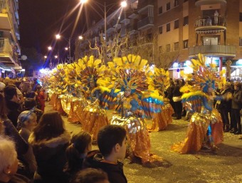 Detall de la comparsa Canya i Conya de Tossa de Mar, guanyadora de la rua de carnaval de l'Alt Maresme T.M
