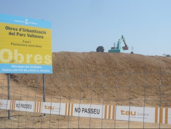 Una imatge d'arxiu de les obres de construcció del parc Vallmora, que ha de ser el pulmó verd del municipi LL.ARCAL