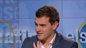 Albert Rivera, líder de Ciutadans, en el plató de ‘Els Matins' TV3