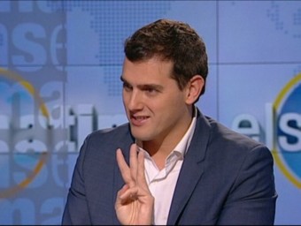 Albert Rivera, líder de Ciutadans, en el plató de ‘Els Matins' TV3