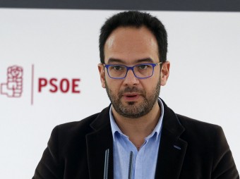 Antonio Hernando, portaveu del PSOE, en una roda de premsa dissabte a Madrid EFE