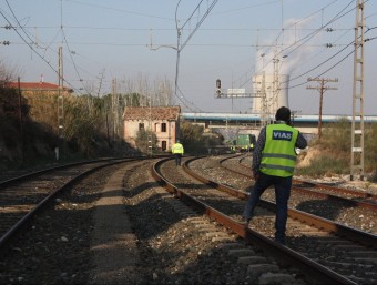 El descarrilament d'un tren a Ascó el passat gener va forçar a tallar el servei dies. ACN