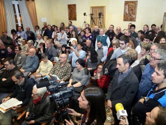 La sala de plens es va omplir el 28 de gener pel debat sobre la mesquita MANEL LLADÓ