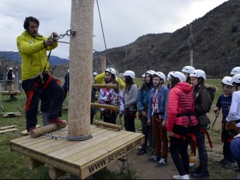 Els alumnes del programa d'intercanvi també han fet activitats lúdicques, com una visita al parc d'aventura de Rialp MARTA LLUVICH / ACB