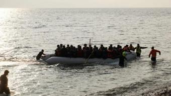 Una pastera arriba a l'illa de Lesbos REUTERS