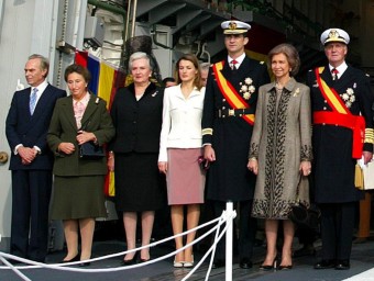 Pilar de Borbón al costat de la reina Letizia en una imatge d'arxiu