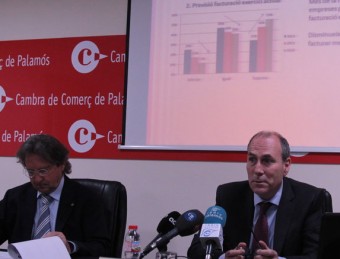 Puig i Ribera, ahir, presentant les dades de l'enquesta econòmica feta per les cambres E.A