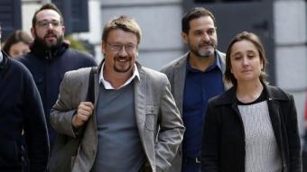 El líder d'En Comú Podem, Xavier Domènech, a l'arribada al Congrés dels Diputats ACN