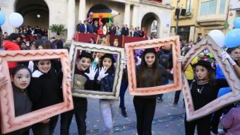 Els nens i nenes de Figueres, ahir protagonistes del pregó LLUÍS SERRAT