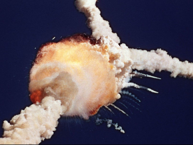 L'explosió del transbordador espacial Challenger.  ARXIU