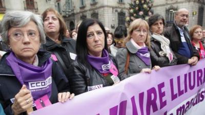 Acte contra la violència mascista a Barcelona ARXIU