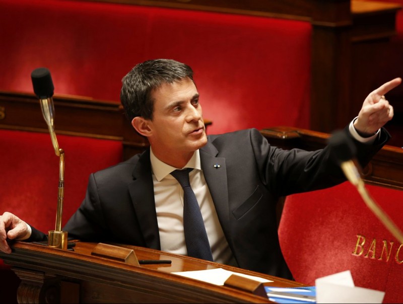 Manuel Valls, el primer ministre francès en una intervenció a l'Assemblea Nacional francesa.  REUTER