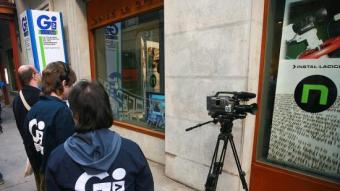 Els estudis de TV Girona al carrer Nou. MANEL LLADÓ