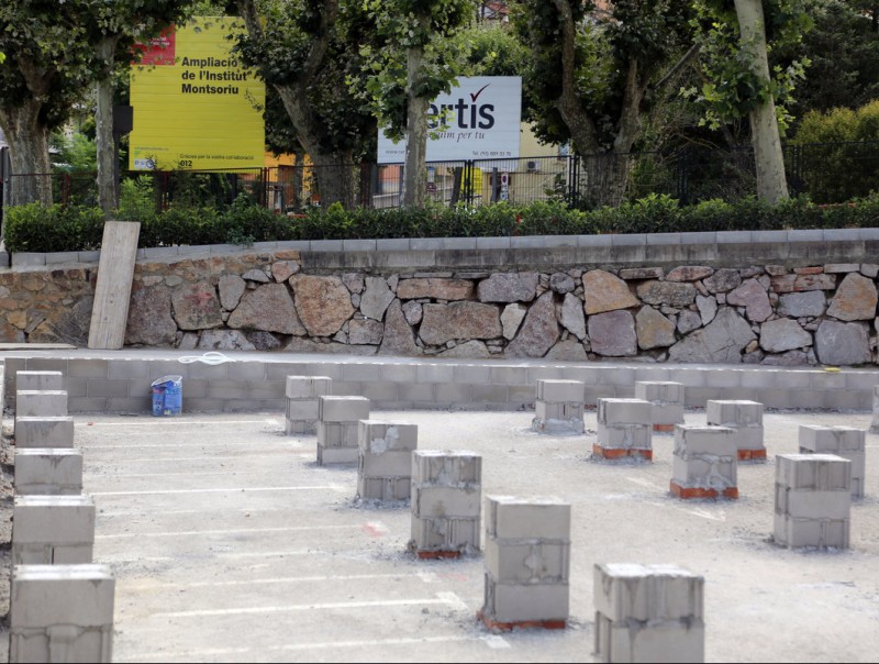 Una imatge de les obres a l'institut Montsoriu QUIM PUIG