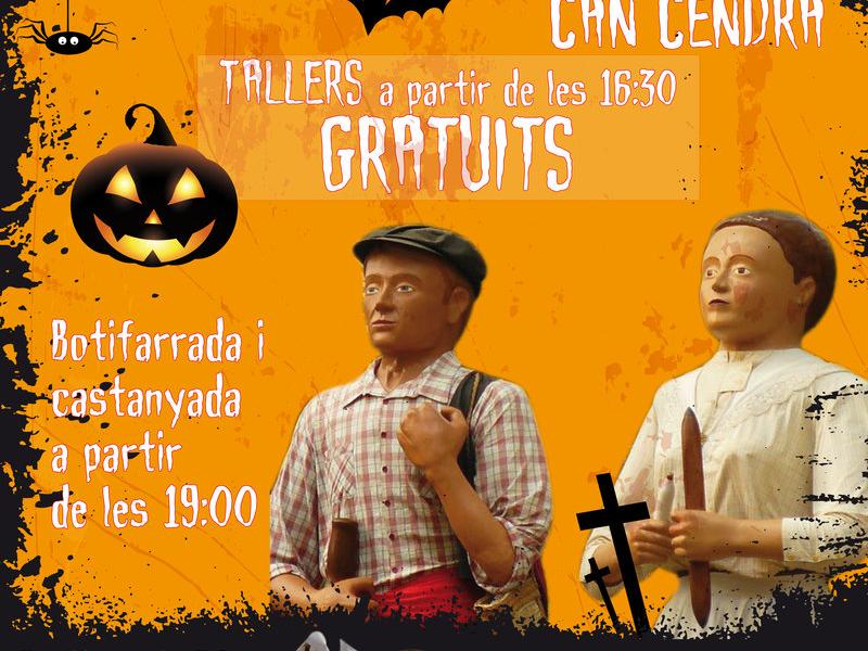 Una imatge del cartell de la Castaween, avui al parc de Can Cendra EL PUNT AVUI