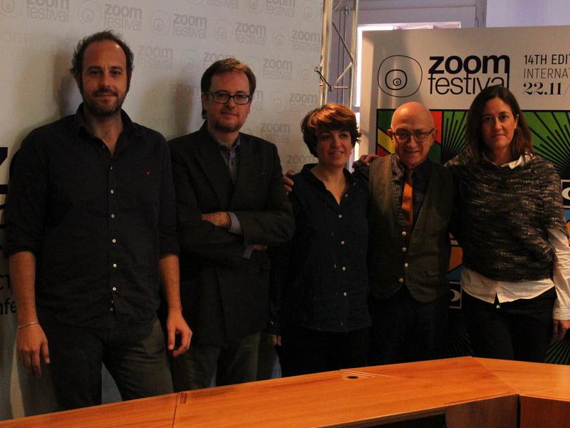 Representants del festival de l'Ateneu Igualadí, de l'Ajuntament i de Movistar+, ahir a la presentació. Ò.L