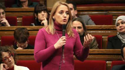La consellera d’Economia, Natàlia Mas Guix, dimecres durant el ple del Parlament