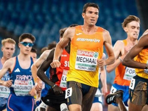 Mechaal ja va competir dissabte en la final de 5.000 m, en què va ocupar el quart lloc