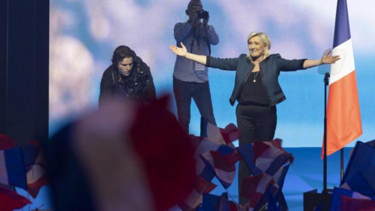 Marine Le Pen celebra la victòria del seu partit en les eleccions europees de diumenge