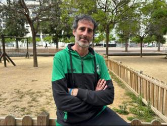Jordi Vizcaíno, ahir, en un descans del treball per tancar l’equip