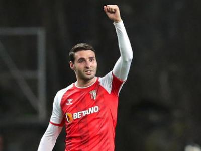 Abel Ruiz celebra un gol amb la samarreta del Braga