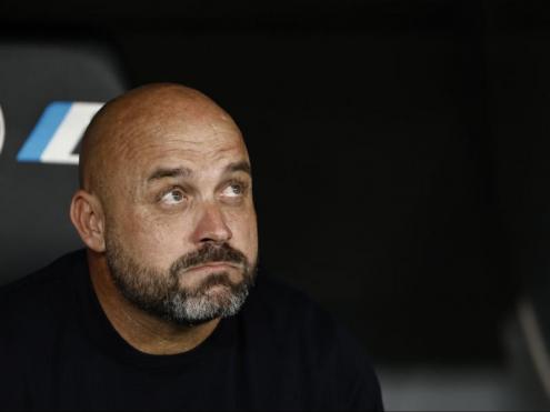 Manolo González, en el partit d’avui al Bernabéu