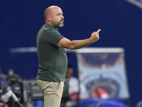 Manolo González, avui a l’RCDE Stadium en el partit contra el Vila-real