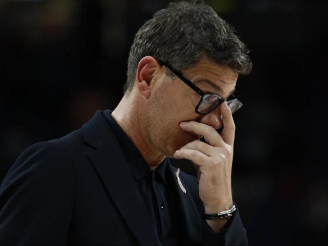 Fotis Katsikaris, durant la derrota de diumenge passat a Madrid